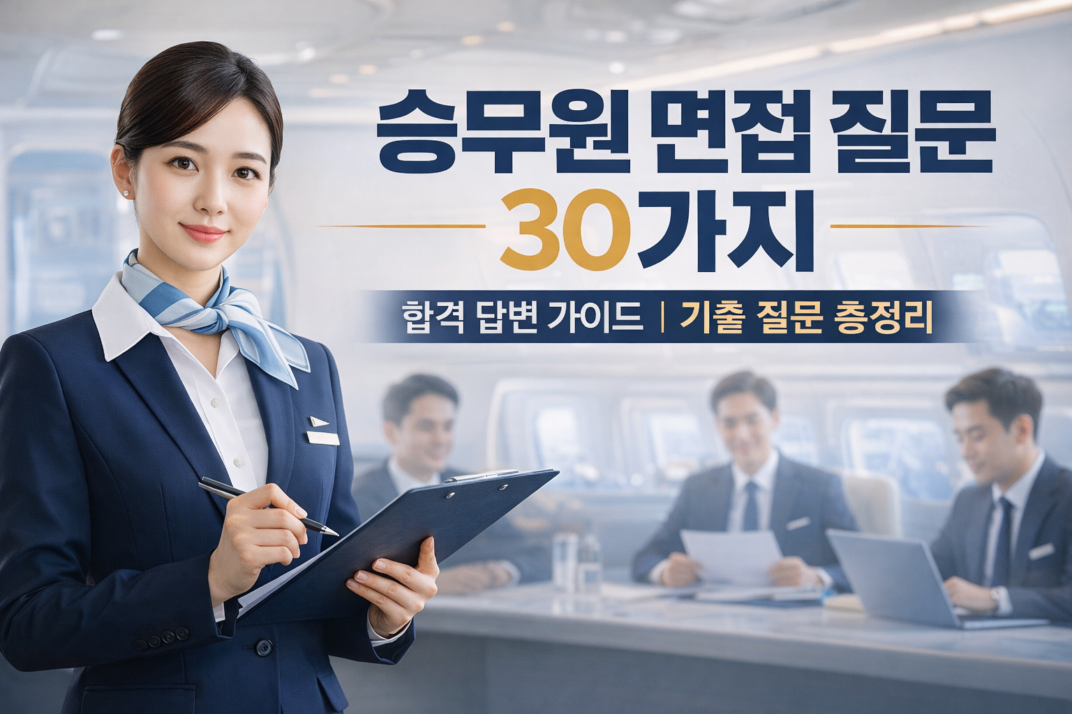 승무원 면접 질문 준비 이미지