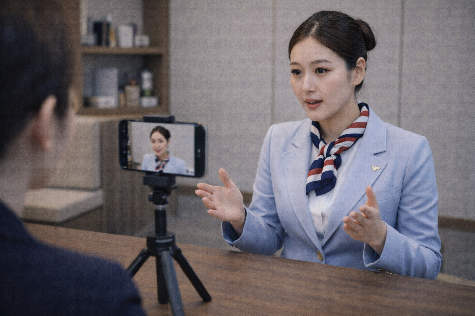 승무원 상황 대처 답변 말하기 연습 이미지