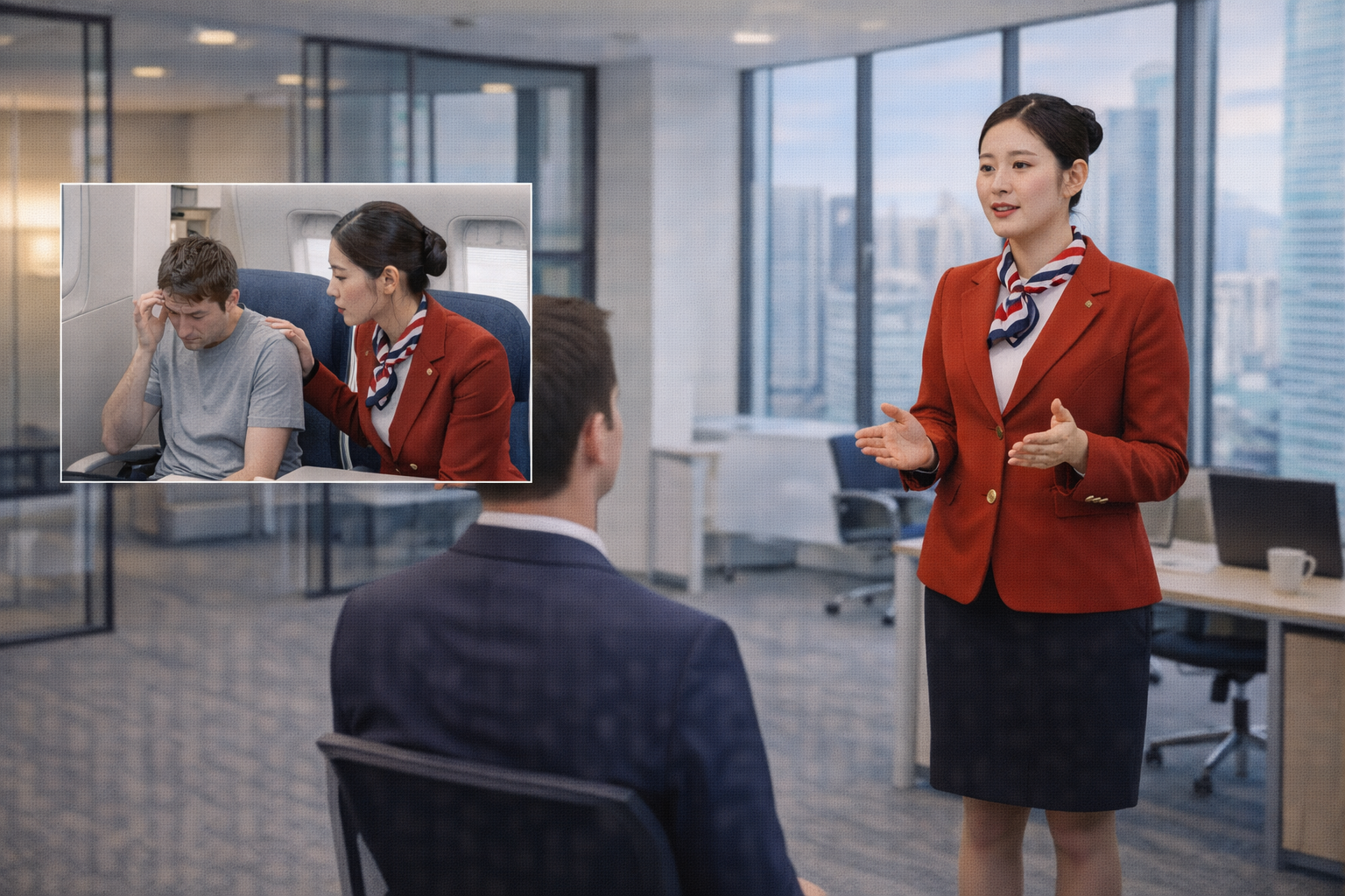 승무원 항공사 이해도 답변 예시 면접 이미지